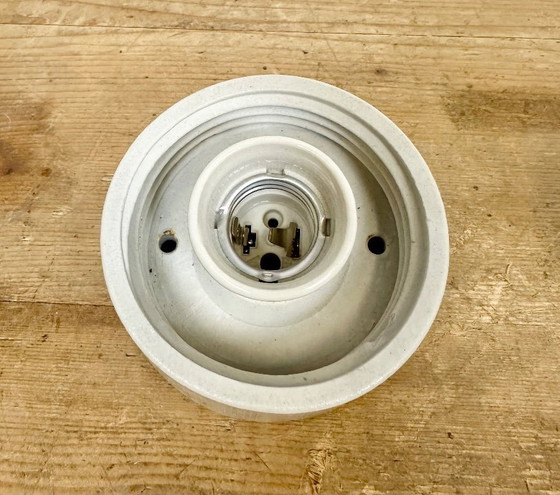 Image 1 of Applique murale vintage en porcelaine blanche, années 1970