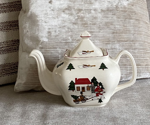 Wedgwood Mason’s Christmas Village theepot