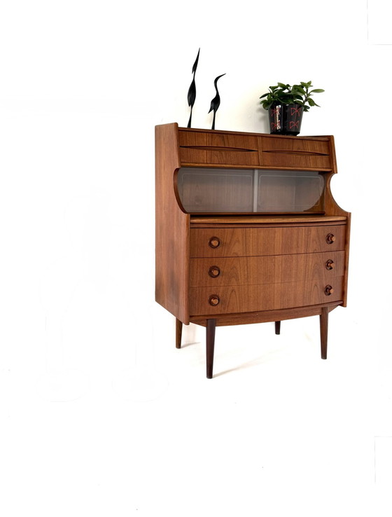 Image 1 of Vintage teakhouten secretaire, Gunnar Falsig ‘60