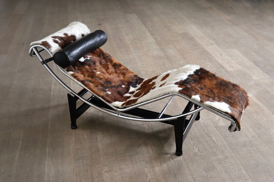 Image 1 of Cassina Lc4 Chaise Longue In Ponyskin By Le Corbusier, Charlotte Perriand, 1980S