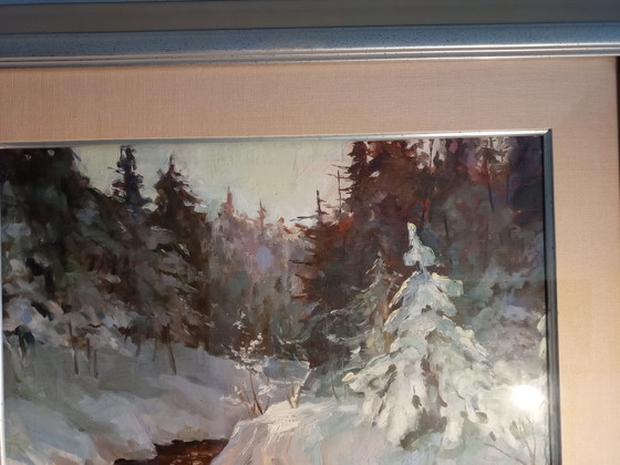 Image 1 of Dipinto ad olio della montagna Peaktu