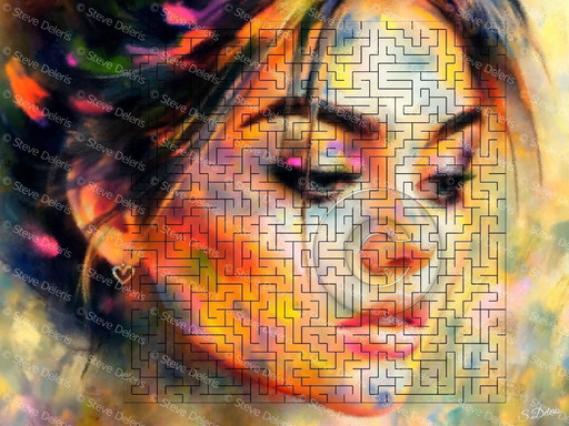 Acrylic painting on canvas "Sexy glamour" / (80 x 60 cm)