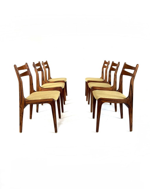 Set di 6 sedie da pranzo danesi restaurate anni ‘60