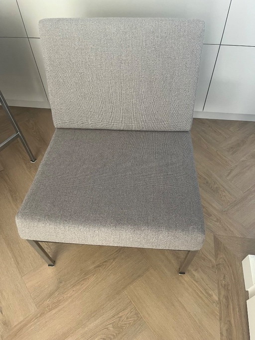 Two Low Armchairs. Gispen P12. Upholstered with Van Der Ploeg Wool.