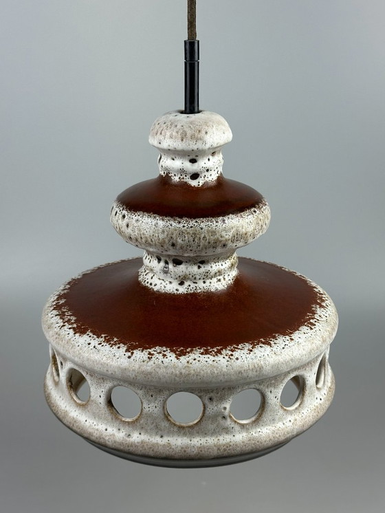 Image 1 of 60s 70s keramische plafondlamp hanglamp Mid Century Design