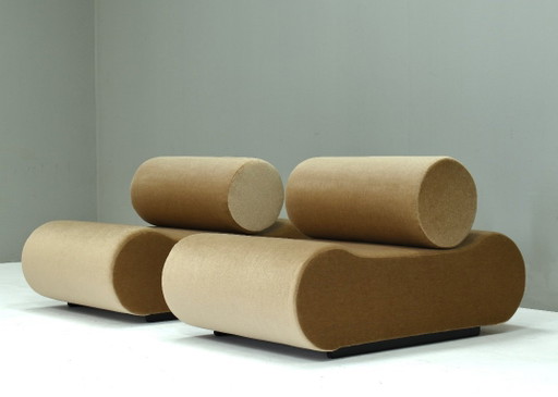 2 poltrone lounge "Corbi" di Klaus Uredat in mohair nuovo per COR, Germania - 1969