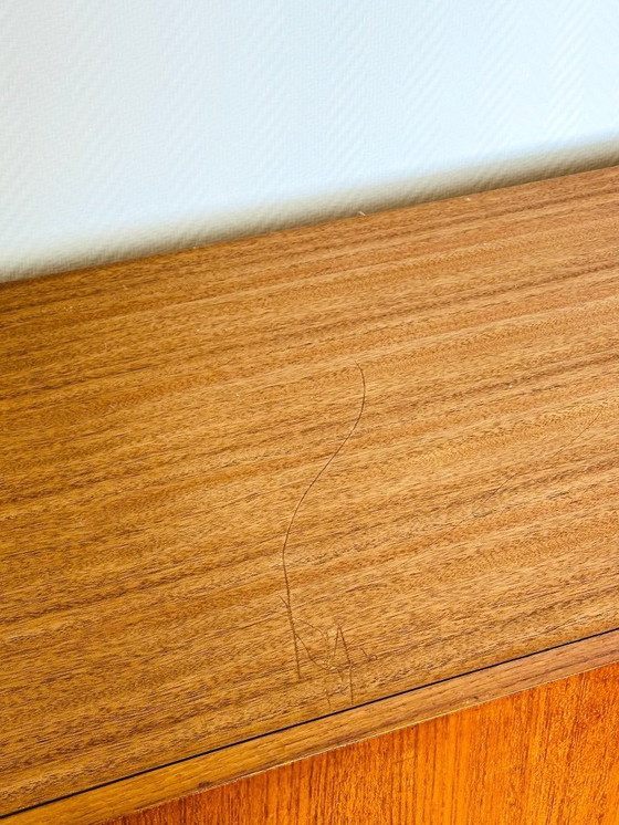 Image 1 of Scandinavian teak sideboard with 4 doors and tapered legs, 1960