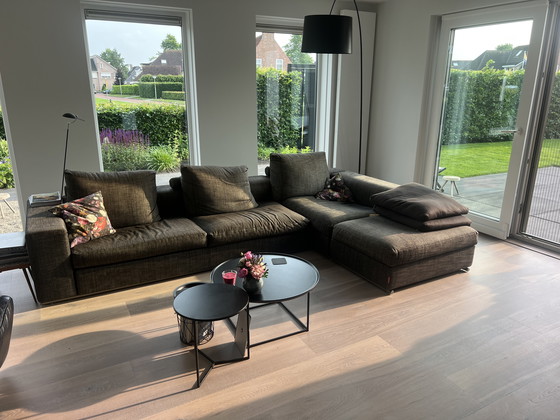 Image 1 of Divano angolare Flexform groundpiece in tessuto antracite categoria extra