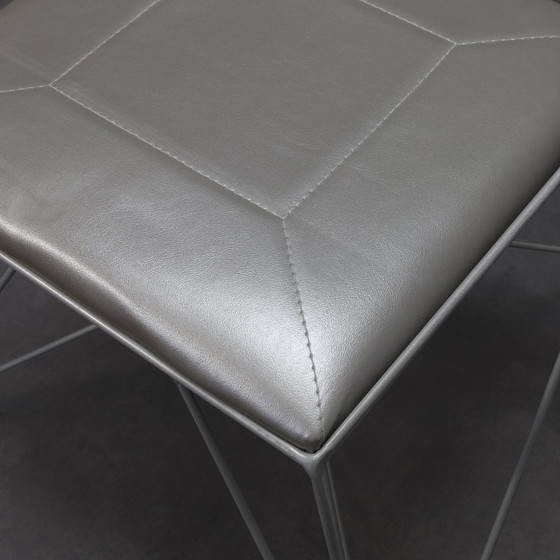 Image 1 of 4x Sedie da pranzo con struttura in filo metallico geometrico, rare