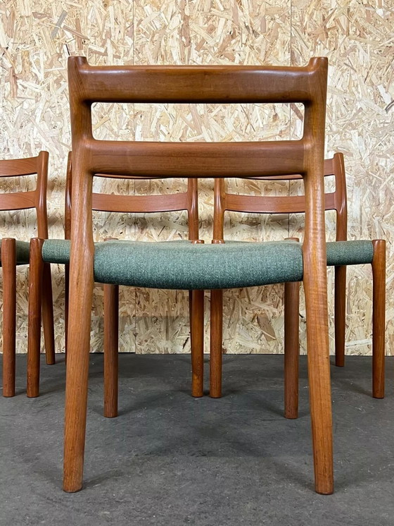 Image 1 of 4x 60s 70s Teakhouten Eetkamerstoel Niels O. Möller voor J.L. Møllers 60s