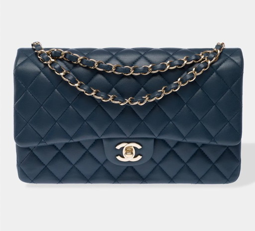 Borsa CHANEL Timeless/Classique in Cuir Bleu - 103394