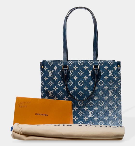 Image 1 of Borsa LOUIS VUITTON Onthego en Denim Bleu - 103480 Prezzo di vendita