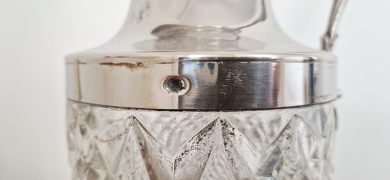 Image 1 of Cut crystal and silver-plated metal decanter - Victorian / Napoleon III style