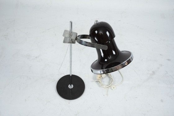 Vintage Italian Mid-Century Modern Adjustable Desk Lamp, 1960s, Table lamps, Chrome, Silver (photo 2 of 12)