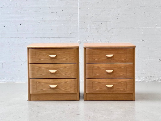 2 Commodes de Chevet Vintage Aspect Bois Clair – Wood (photo 14 of 15)