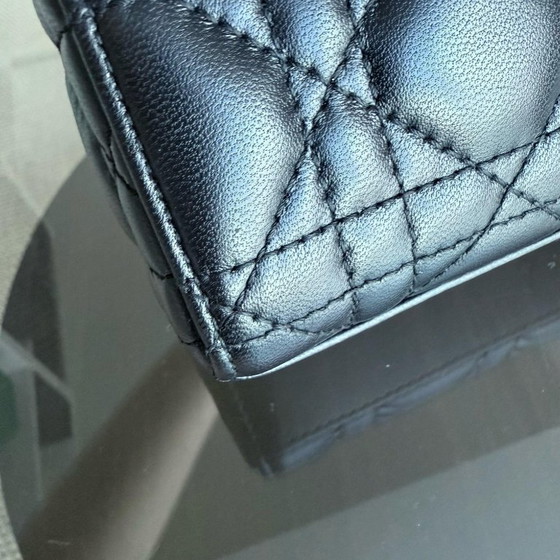 Image 1 of DIOR D-JOY MEDIUM - PELLE DI AGNELLO CANNAGE, NERA, FERRAMENTA DORATA