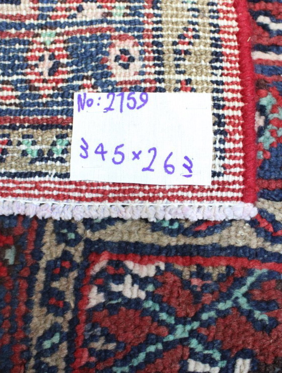 Image 1 of Handgeknoopt Perzisch tapijt Hamadan Patina 345x263