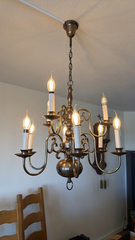 Lampadario fiammingo/olandese in ottone e dimmerabile (photo 2 of 5)