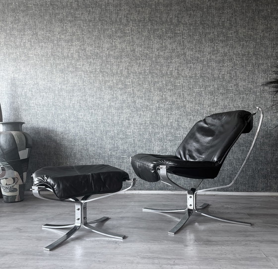 Image 1 of Suite Lounge Vintage Sigurd Resell « Falcon » pour Vatne Møbler (Norvège)