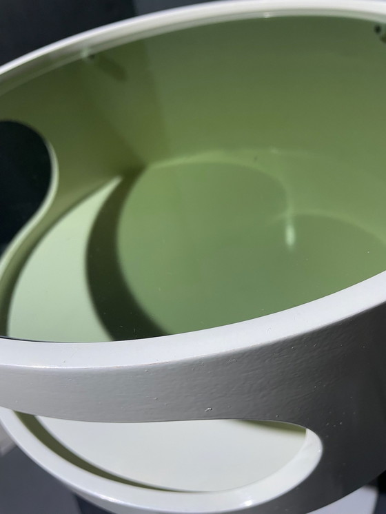 Image 1 of Vintage Designmeubel Space Age Luna Opal Möbel Origineel weiß rund