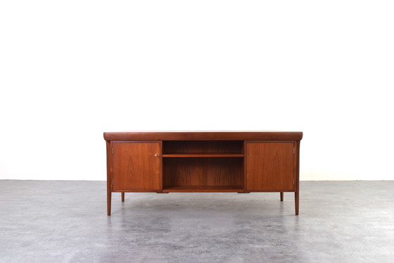 Image 1 of Danish Teak Freestanding Desk by Ib Kofod-Larsen for Faarup Møbelfabrik, 1960s