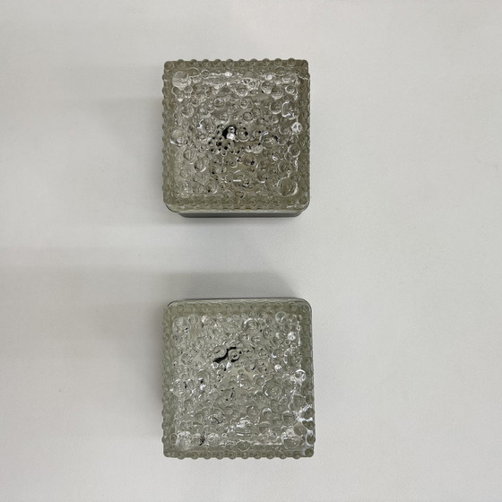 Image 1 of Set di 2 lampade da parete in vetro a bolle Staff Leuchten, Germania anni '70