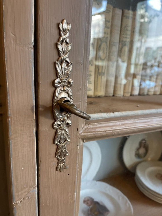 Image 1 of Display cabinet, china cabinet, collection cabinet with drawer, French antique