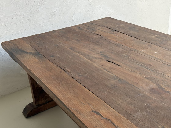 Image 1 of Wunderschöner, robuster Couchtisch aus Eiche | Handgefertigt