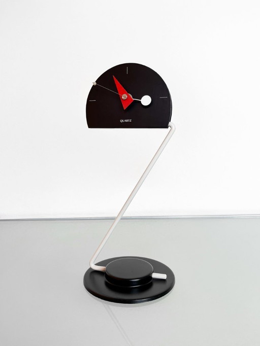 Vintage 80s Nicolai Canetti design table clock