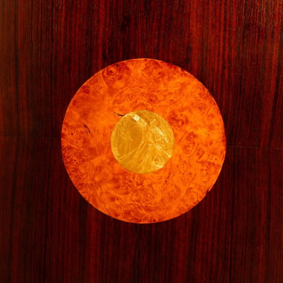 Italiaanse eigentijdse barkast in marine multiplex & vintage houtsoorten Italië 2020 – Kasten, Glass, Brass (photo 10 of 26)
