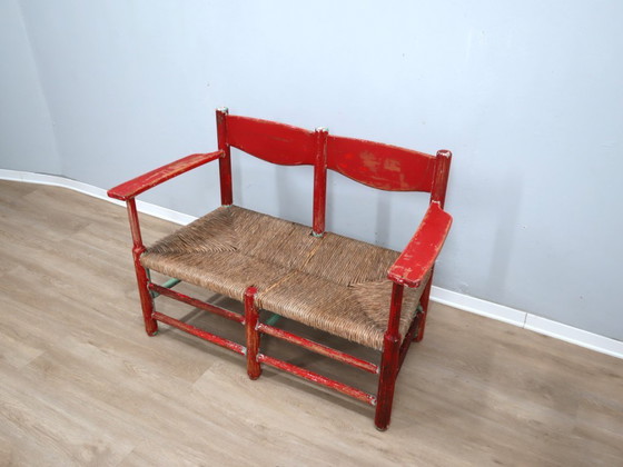 Image 1 of 1930s Italian rustic wooden country chic bench