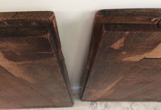 Image 1 of Pair of Vintage Oak Sliding Doors France
