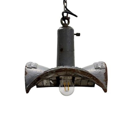 Suspension industrielle vintage n° 3 par Esla avec miroirs