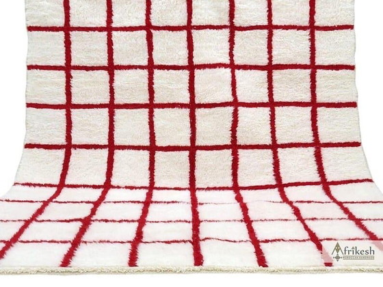 Magnificent geometric patterned Rugs & carpets red 220/300, Afrikesh, Wool, Creme (photo 5 of 5)