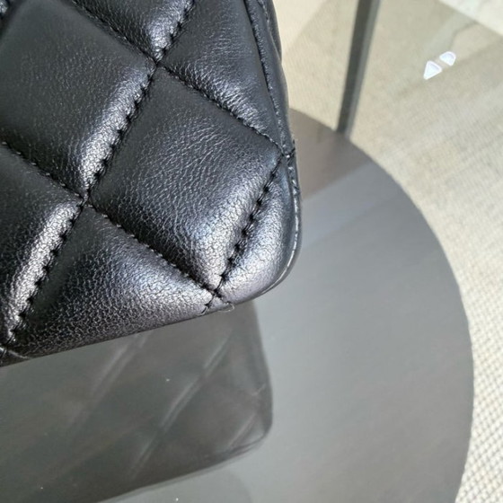 Image 1 of Chanel Classic Flap Medium - Special Valentine Edition 25CM Quilted Lambskin Black Silver Hardware Series 19