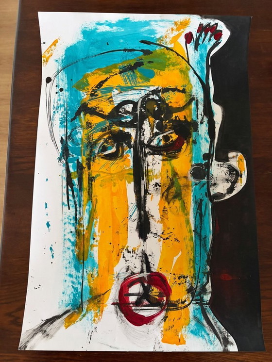 Image 1 of Unique painting by Jean-Pierre VANHONSEBROUCK 1960.