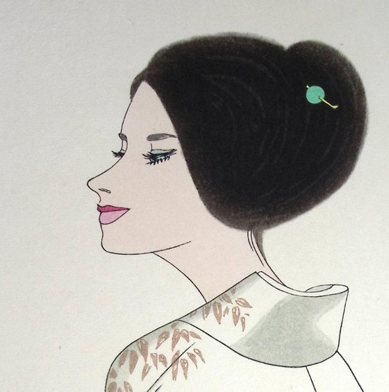 Image 1 of Kiichi Takasawa - Beauty with Obi Sash