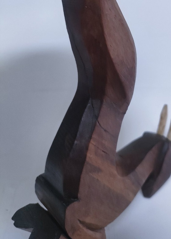 Image 1 of paire serre-livres chamois stylisés vintage