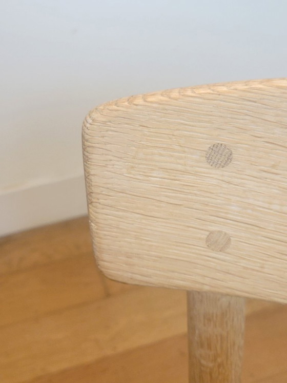 Image 1 of Set of 4 J39 chairs in soaped oak by Børge Mogensen for FDB Mobler