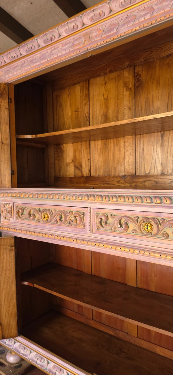 Artistic Renaissance Revival Oak Cabinet – Wood (photo 6 of 9)