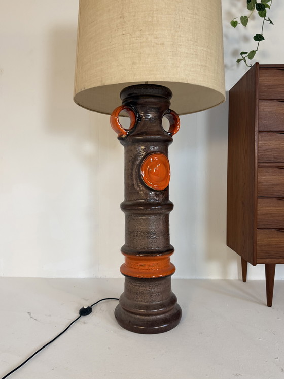Image 1 of Vintage XL keramieken vloerlamp, Kaiser Leuchten ‘60