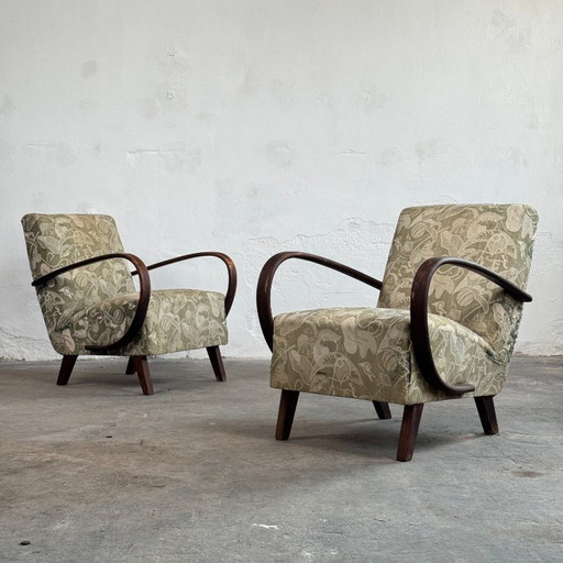 Pair of Jindřich Halabala Type C Armchairs for UP Závody, 1930s — Czechoslovakian Art Deco
