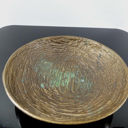 Bol en bronze, années 1960, style brutaliste