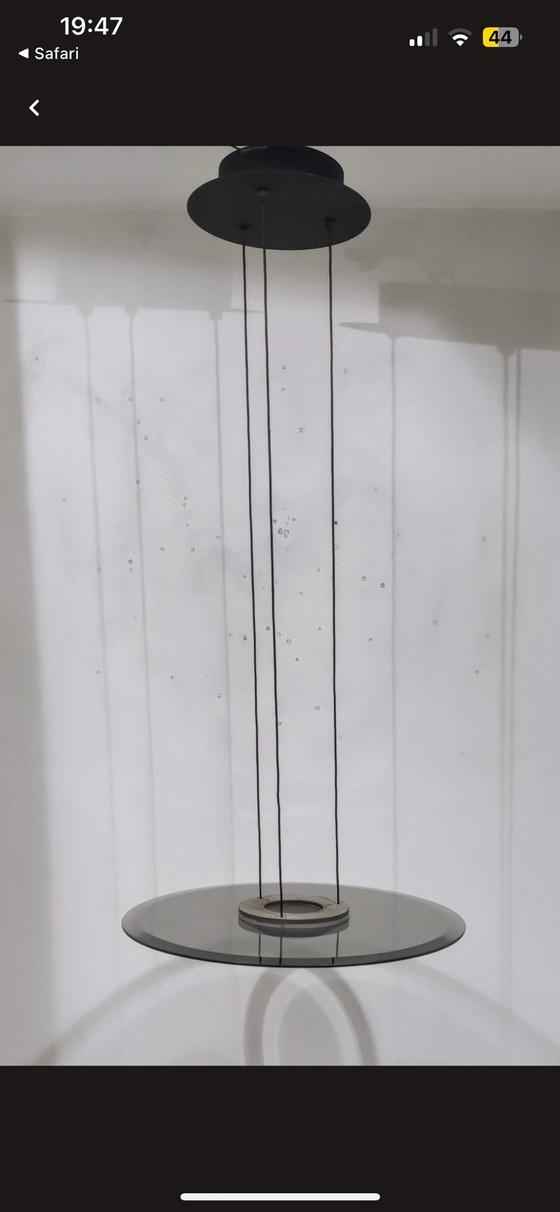 Lampada a sospensione di design Tom Kater - piatto in vetro trasparente – Lampade a sospensione, rvs (photo 8 of 8)