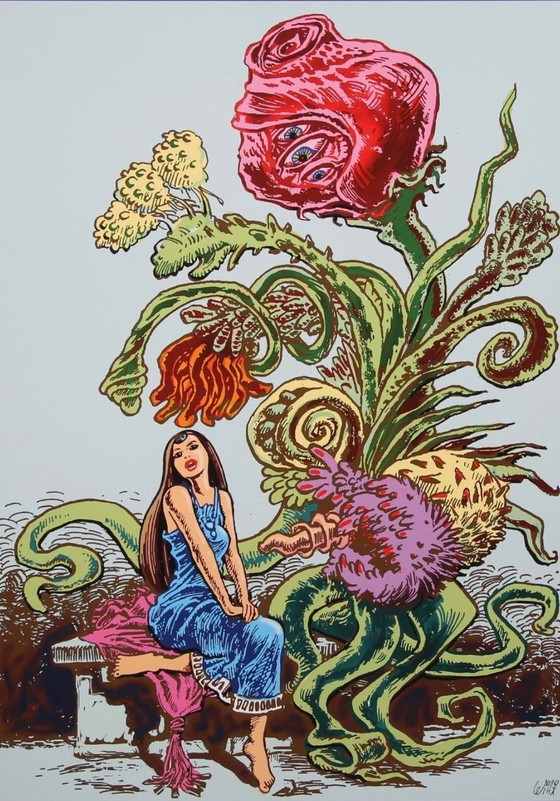 Image 1 of Michael Wittmann: Bouquet, year 2020.  Hand signed and signed with archiv. Giclée on Hahnemühle Velvet.