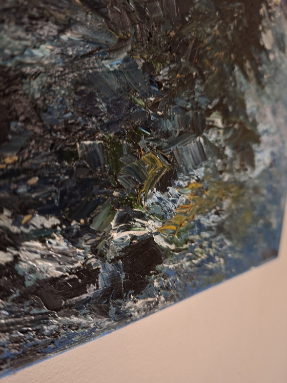 Kathleen Storme – "Rocher dans les vagues" (2010) – Marine Impasto Originale (30x40 cm) – Objets d'art (photo 9 of 10)