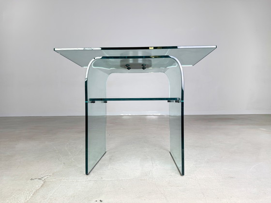 Image 1 of Mesa de centro giratoria de cristal original de Fiam Italia, años 80