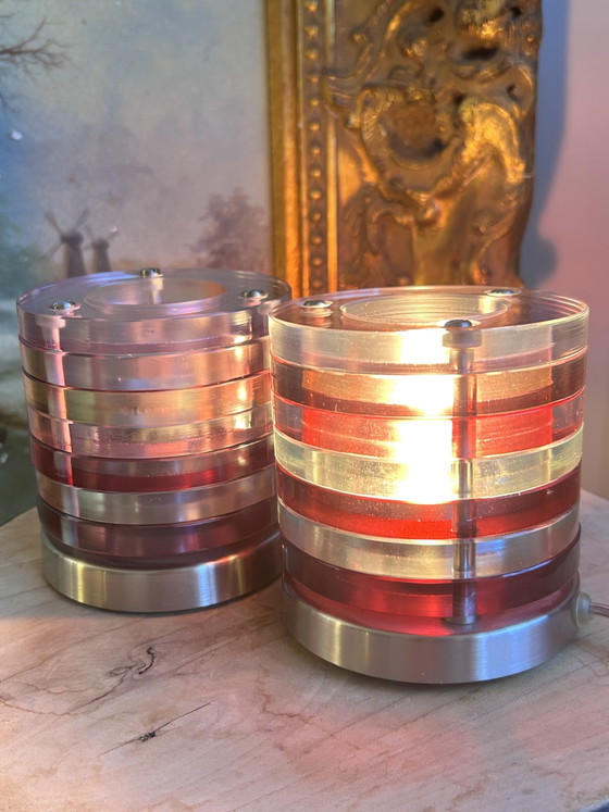 Coppia di Lampade da tavolo vintage Brilliant Palma – Metal, Glass (photo 6 of 12)