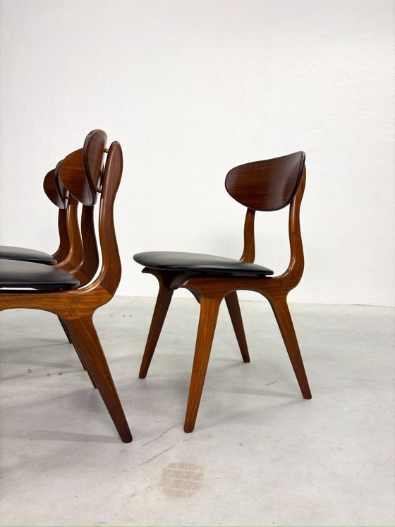 Image 1 of Set of dining room chairs 'Snavel' by Louis van Teeffelen