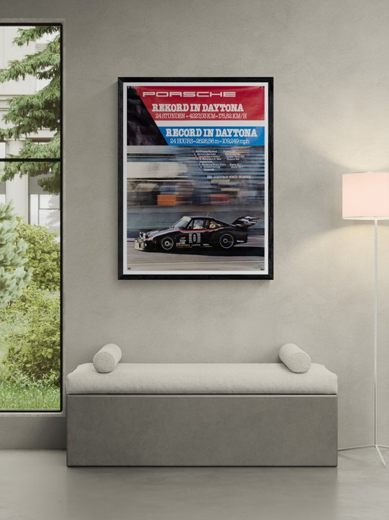 Porsche Rekord a Daytona – 1979 – Poster originale Porsche d'epoca – Motorsport d'epoca – 102x76 cm – Paper (photo 2 of 8)